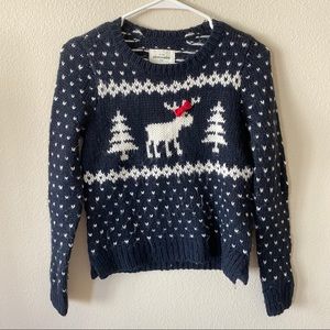 abercrombie kids navy cable knit sweater